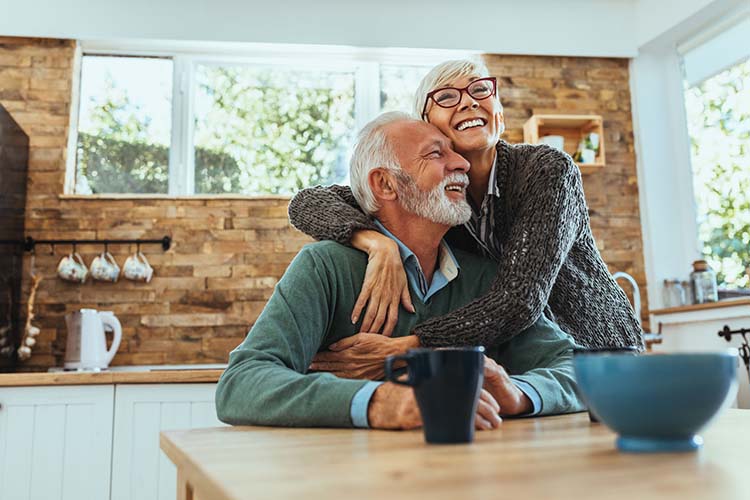 Retired happy couple